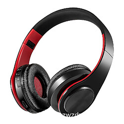 Universal Casque Bluetooth pliant Bluetooth sans fil (noir et rouge)