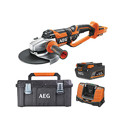 Pack AEG 18V - Meuleuse Brushless 230mm - Batterie 4.0 Ah - Chargeur - Caisse de rangement