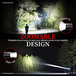 Avis BESTA Lampe Torche Led Ultra Puissante, Tactique Lampe de Poche G3000 avec 3 Modes et de Longues Heures de Travail, Étanche IP65 LED Torche Zoomable pour le Camping, la Randonnée et les Enfants