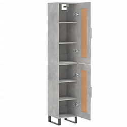 Avis vidaXL Buffet haut Gris béton 34,5x34x180 cm Bois d'ingénierie