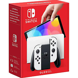 Nintendo Console Switch (Modèle OLED) avec Station d'Accueil/Manettes Joy-Con Blanches