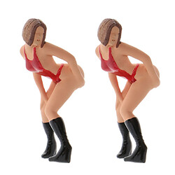 2pcs Figures Diorama Figurines de Personnes Debout pour Scènes Miniatures Photographe Figurines miniatures minuscules