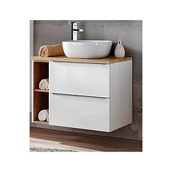 Ac-Deco Ensemble meuble sous-vasque + vasque à poser - 80 cm - Capri White