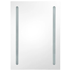 Avis Helloshop26 Armoire de salle de bain à miroir led 50 x 13 x 70 cm blanc et argenté 02_0006563