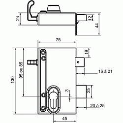 Avis Metalux Gamme ND10 entraxe réglable horizontale à tirage