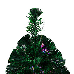 vidaXL Sapin de Noël artificiel avec support vert 180 cm fibre optique pas cher