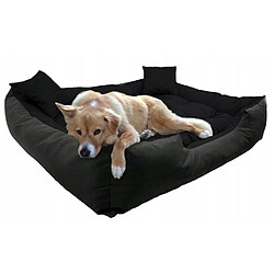 Avis Lit pour chien et chat avec coussin Ecco Nylon imperméable lavable Dimensions intérieures : 115x90 / Dimensions extérieures : 130x105cm, Noir