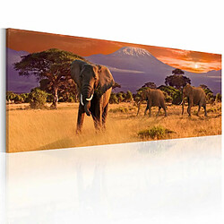 Paris Prix Tableau Imprimé March of African Elephants 40 x 120 cm 