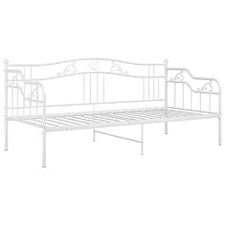 Acheter vidaXL Cadre de canapé-lit sans matelas blanc métal 90x200 cm