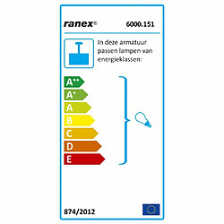 Ranex Lampe suspendue 30x30x140 cm Noir