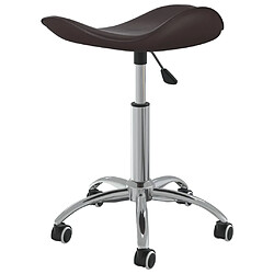 Avis vidaXL Chaise pivotante de salle à manger Marron Similicuir