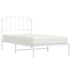 Avis Maison Chic Cadre/structure de lit métal et tête de lit pour adulte - Lit Moderne Chambre blanc 100x200 cm -MN56725