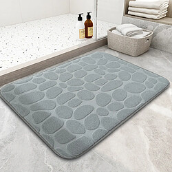 LUUCOZK Tapis de bain antidérapants absorbants à séchage rapide pour salle de bain - Gris clair-40 x 60CM