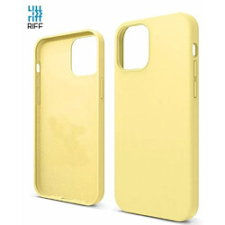 Riffi Riff Slim & Soft Silicone Soft Back Cover Case pour Apple iPhone 12 Mini Jaune 