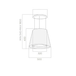 Elica Hotte decorative ilot JUNO IX/F/51 Hotte suspendue Inox