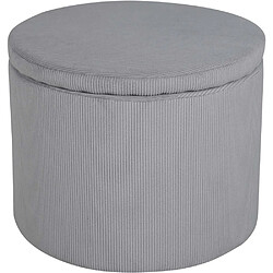 Venture Home Pouf rond avec rangement en velours côtelé Dunken. Pouf rond avec rangement en velours côtelé Dunken