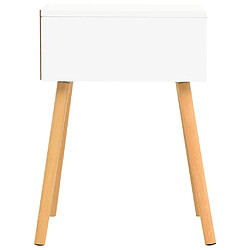 Avis vidaXL Tables de chevet 2 pcs Blanc/chêne sonoma Bois d'ingénierie