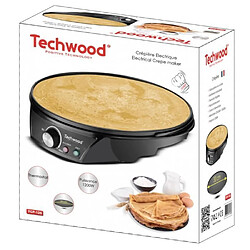 Avis Techwood Crêpière Electrique 35 x 9 x 38 CM Revêtement anti-adhésif Pieds antidérapants 1200W