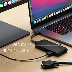 Avis Hub USB-C vers HDMI 4K, VGA, Ethernet, 2 USB + 2 USB-C, carte Satechi Noir