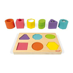 Puzzle encastrable I-wood 6 cubes sensoriels - Janod