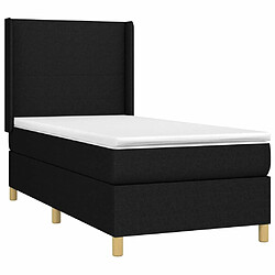 Acheter Sommier à lattes,Cadre à lattes de lit pour Adulte matelas et LED Noir 100x200 cm Tissu -MN50893