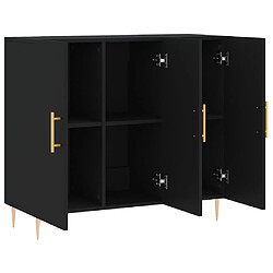 Acheter vidaXL Buffet noir 90x34x80 cm bois d'ingénierie