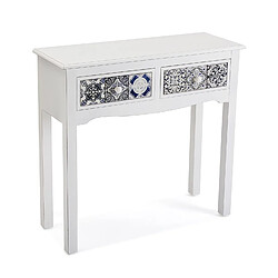 Versa Meuble d'entrée étroit, Table console Pireo 81x30x78cm,Bois MDF, Blanc