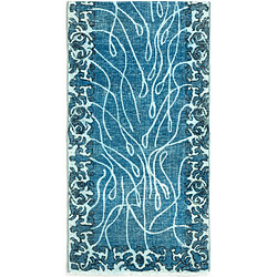 Vidal Tapis de laine 150x73 Bleu Vintage Royal