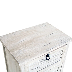 Avis Mobili Rebecca Chevet Table de Nuit 2 Tiroirs Bois Blanc Vintage Shabby 45x40x27