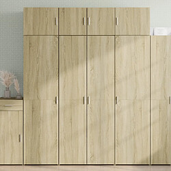 vidaXL Buffet haut chêne sonoma 80x42,5x185 cm bois d'ingénierie