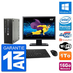 PC HP 400 G3 SFF Ecran 19" Intel G4400 RAM 16Go Disque 1To Windows 10 Wifi - Occasion