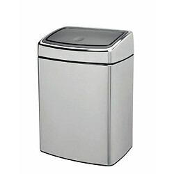 Brabantia 477201 Poubelle Touch Bin Rectangulaire 10 L Brilliant Inox