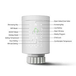 Robinet Thermostatique Radiateur Thermostat intelligent de radiateur Ecran Tactile LCD Rétroéclairé adaptateurs de valve RA RAVL RAV