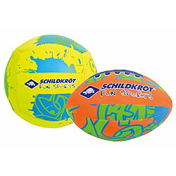 Avis Schildkröt Funsports Mini-Ball-Duo Pack, Set Composé de 1 Ballon de Volley et 1 Ballon de Football Américain, Ø 9 cm, Antidérapant et Résistant à l'eau Salée, Idéal pour la Plage et l'eau, 970281