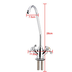 ComfortXL Robinet de cuisine double tête en alliage de zinc 1/4'' avec filtre à eau potable