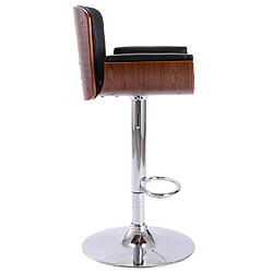 Avis vidaXL Tabouret de bar Noir Similicuir