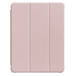 Ozzzo stand tablet coque smart cover pour ipad pro 12,9 2021 avec fonction de support rose