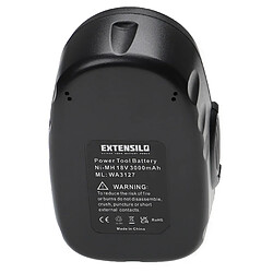 Vhbw EXTENSILO Batterie remplacement pour Worx WA3127 pour outil électrique (3000 mAh, NiMH, 18 V) 