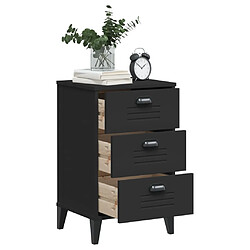 Avis Maison Chic Table de chevet | Table de nuit VIKEN noir bois de pin solide -GKD53664