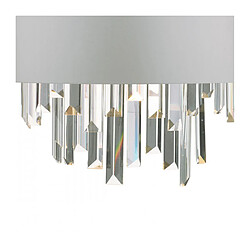 Luminaire Center Applique design Halle Cristal,gris 2 ampoules 27cm