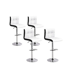 Lot de 4 tabourets de bar Magic Blanc 