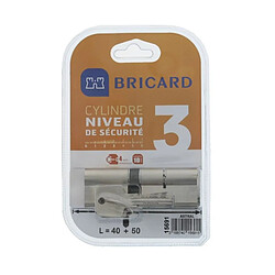 BRICARD ASTRAL 15691 Cylindre 40+50 mm double entrée laiton nickelé 