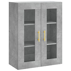 Maison Chic Buffet,Meuble de Rangement,commode pour salon,Cuisine Gris béton 69,5x34x180 cm Bois d'ingénierie -MN23184 pas cher