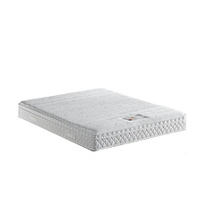 Provence Literie Lot de 2 Matelas memoryplus a Ressorts Ensaches + 4 cm Memoire de Forme 80 Kg/m3 + 2 Aleses 80x190 Hauteur +/- 23 cm - Accueil Moelleux - Soutien Equilibre - 7 Zones de Confort - Hypoallergenique 