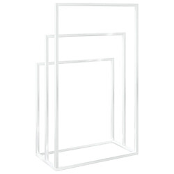 Acheter vidaXL Porte-serviettes sur pied Blanc 48x24x79 cm Fer