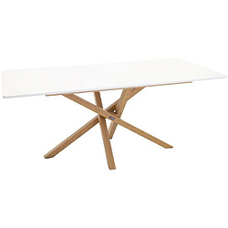 Venture Home Table de repas 90 x 180 cm Piazza blanc.