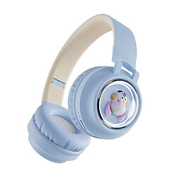 Yonis Casque Audio Bluetooth Enfant Pliable Bleu Casque Audio Enfant Bluetooth Pliable Autonomie 20h Design Ajustable Portable Blue YONIS