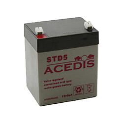 Batterie Plomb Etanche ACEDIS STD5 12V 5Ah C20 AGM VRLA Gamme VO ABS 1.5KG