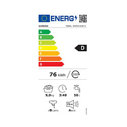 Lave-linge frontal 60cm 9kg 1400 tours/min - ww90t4540te - SAMSUNG