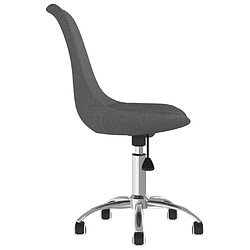 Acheter vidaXL Chaises pivotantes à manger lot de 2 Gris foncé Tissu